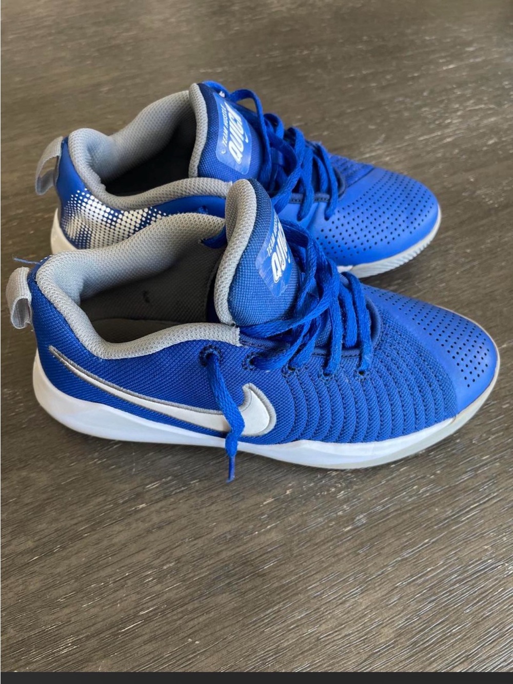 Nike Youth Royal Blue and White Athletic Sneakers size 4Y